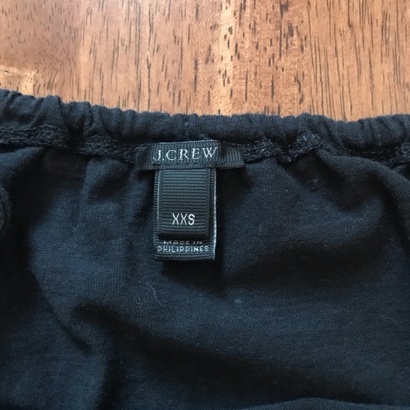 J. Crew Black Tie-Strap Eyelet Trim Tank Size: XXS - Picture 5 of 8